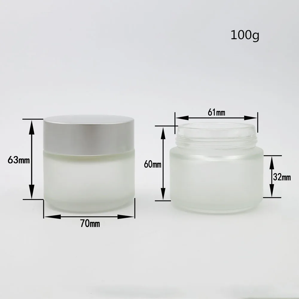 10 шт. 5g г 20 30 50 100 Мороз пустые прозрачные по уходу за кожей крем Jar маломерит на 1/2oz 1