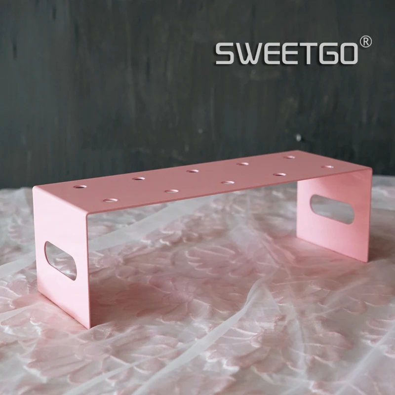 Розовый Push подставка для тортов десертов кекс дисплей полка Инструменты торта