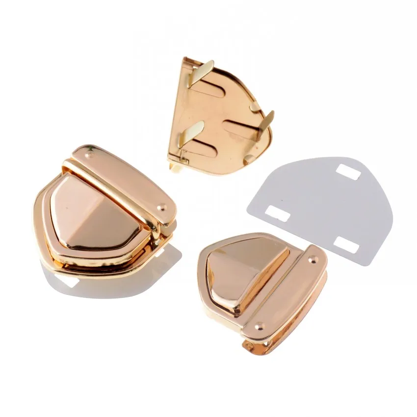 Бесплатная доставка 1 комплект сумочка цвета розового золота сумка аксессуары кошелек поворотный замок