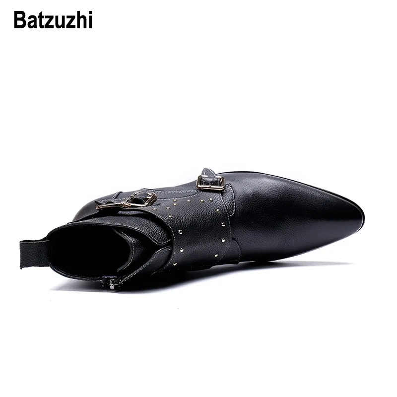 Batzuzhi/Модная Мужская обувь в Корейском стиле ботинки сезон осень-зима черные