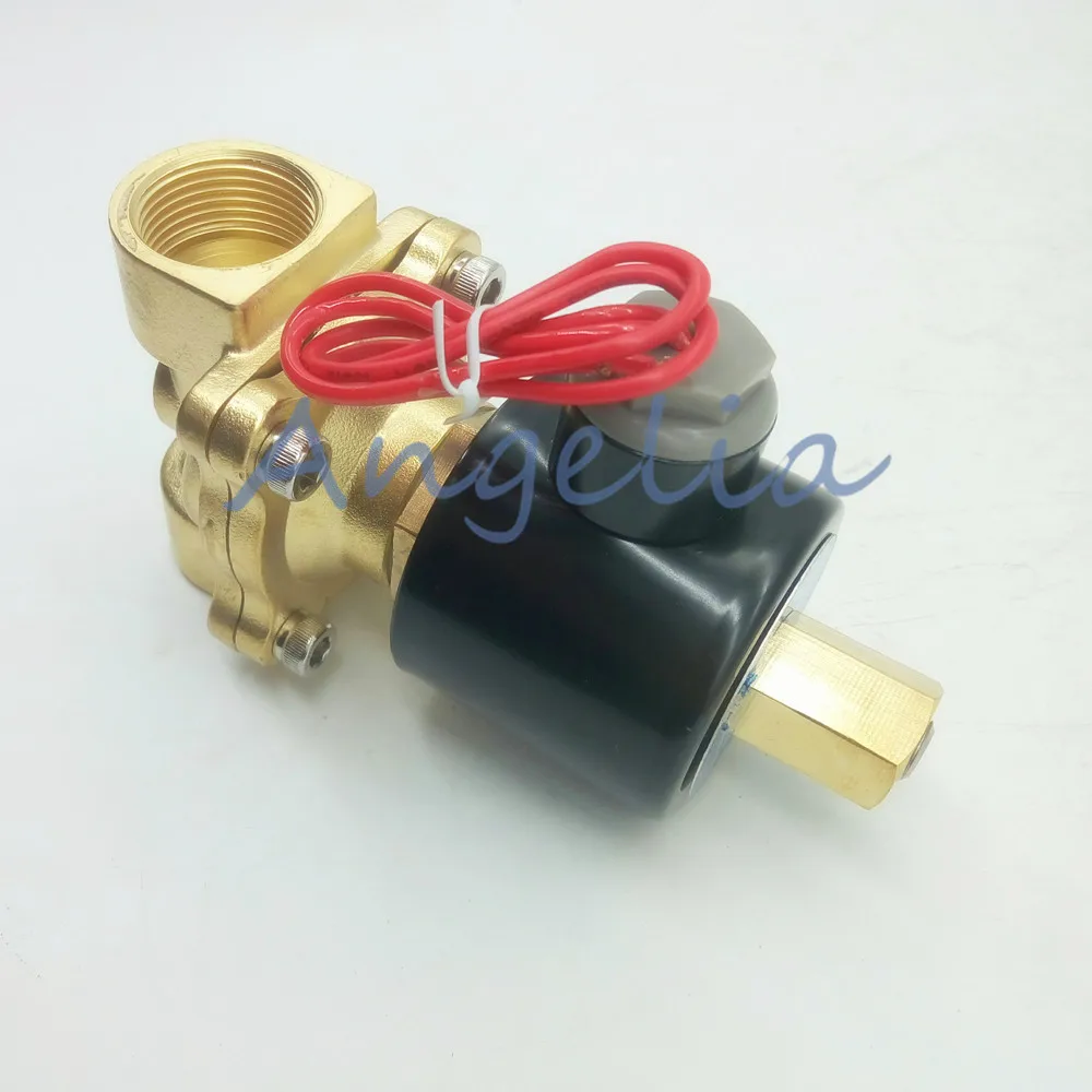 G1/2 "N/O DC24V DC12V латунный Электрический электромагнитный клапан нормально