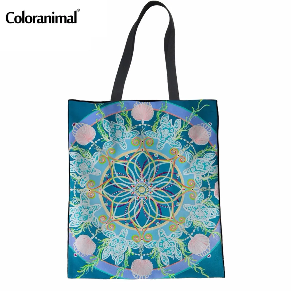 Colth женская сумка для покупок Coloranimal в английском стиле с индийской мандалой и