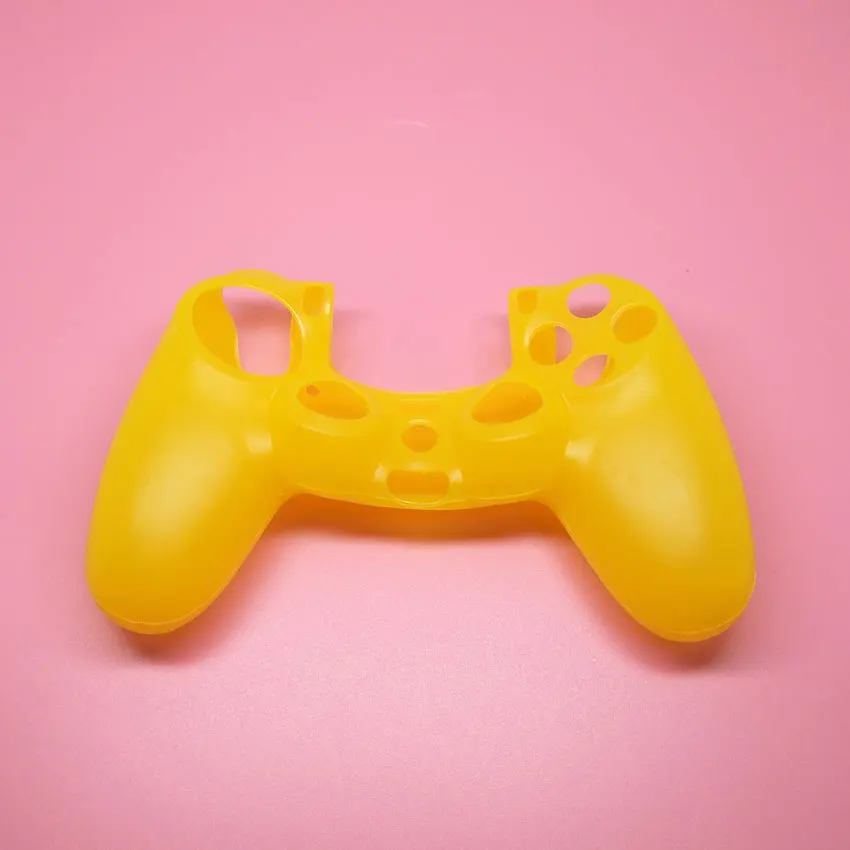 YuXi мягкий силиконовый резиновый чехол для Play Station Dualshock 4 PS4 DS4 Pro тонкий контроллер кожи - Цвет: Оранжевый