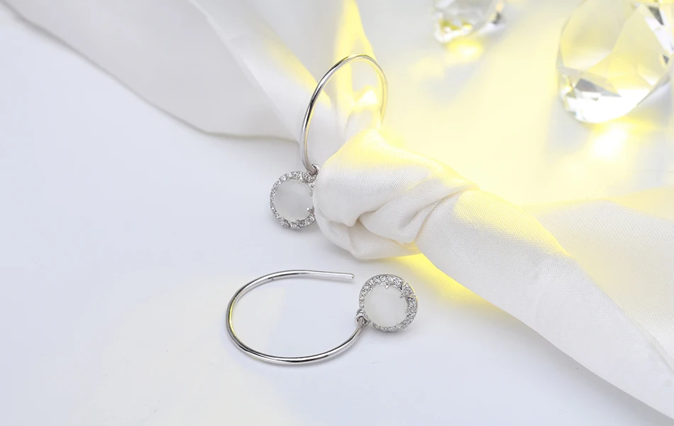ORSA JEWELS 925 пробы Серебряный женский ювелирный набор, натуральные кольца+ серьги-капли, полудрагоценный камень, подарок на свадьбу, вечеринку, OSS31