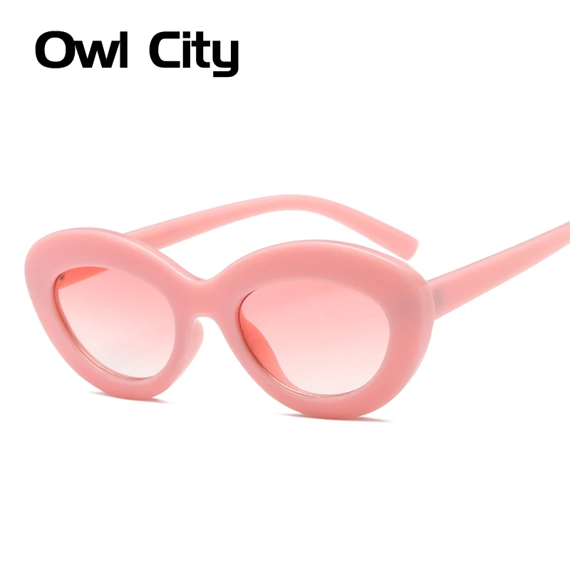 Женские Овальные Солнцезащитные очки Owl City винтажные брендовые дизайнерские