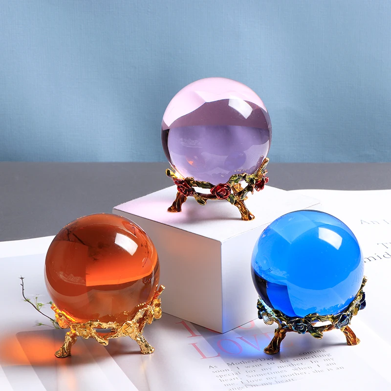 1 шт. розовое основание для 6 см хрустальный шар металлическая основа украшение