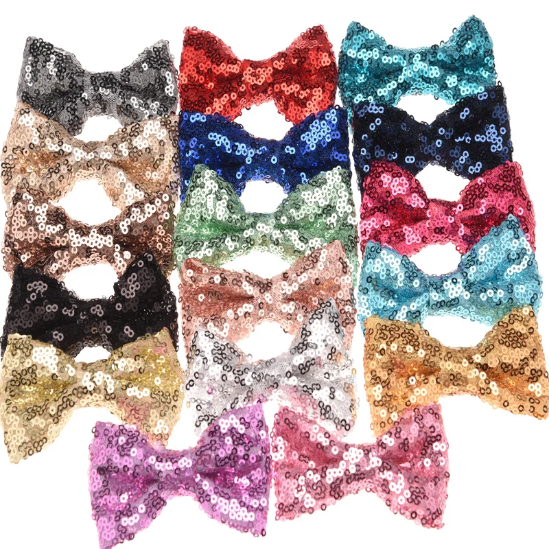 Бант для волос с блестками и бисером 8 шт.|fashion hair accessories|hair accessoriesbow sequined |