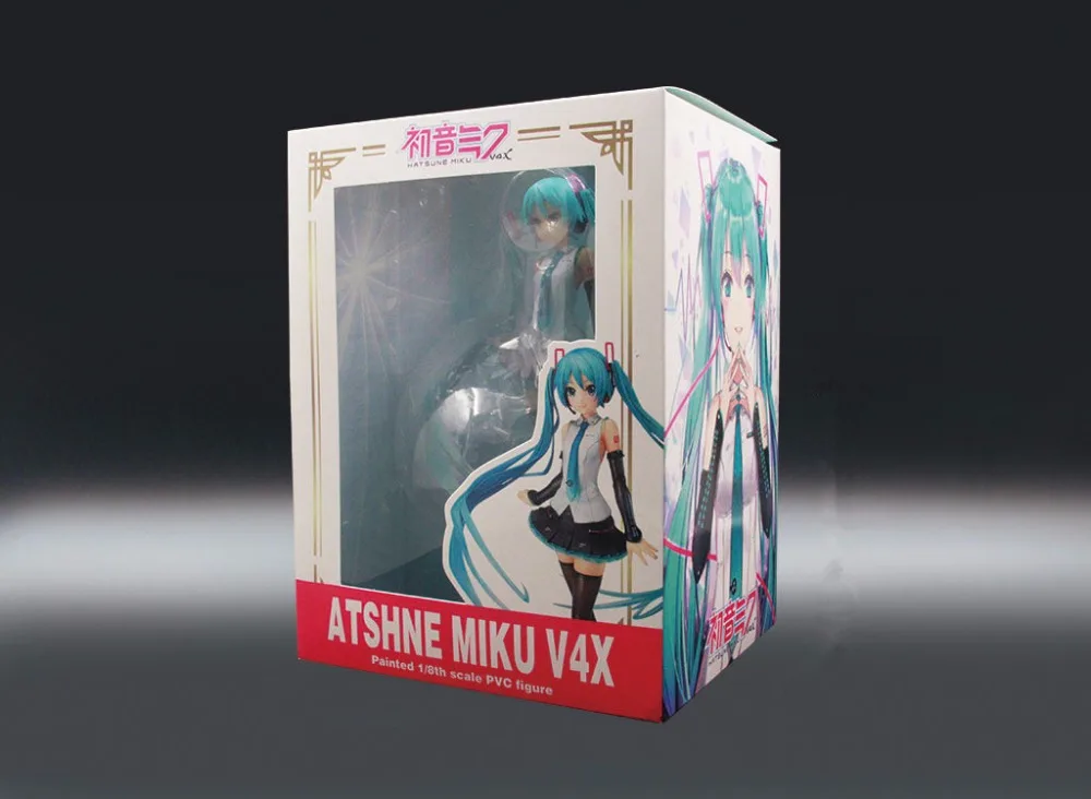 Бесплатная доставка 8 &quotАниме Vocaloid Hatsune Мику atshne V4X коробку 20 см ПВХ фигурку