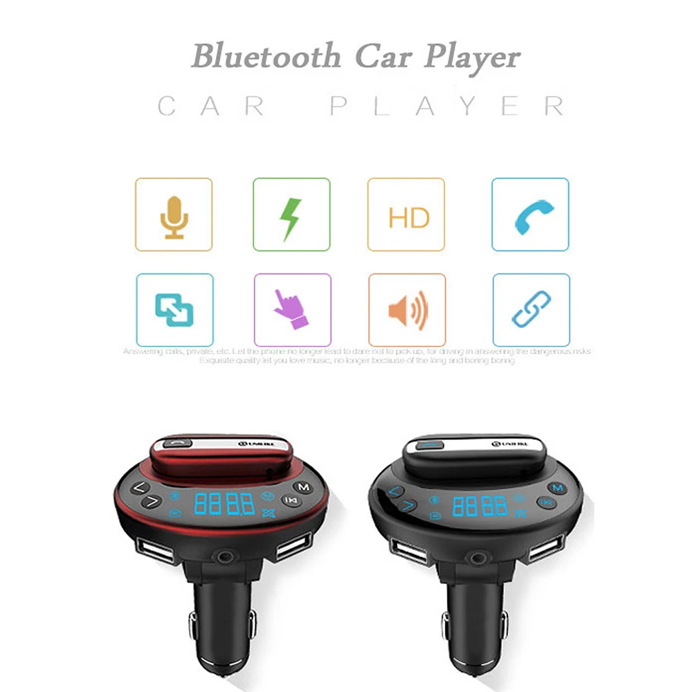 Lonleap Bluetooth 4 0 автомобильный набор Handsfree AUX Mp3 плеер 3 1 авто Зарядное устройство
