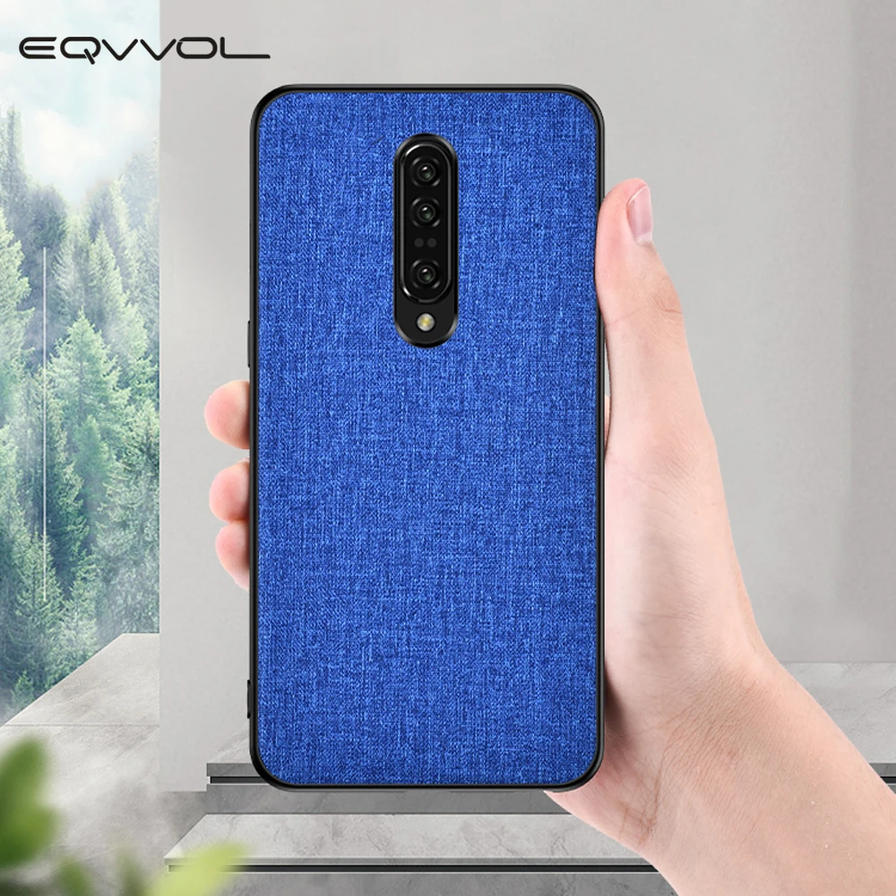 Ультратонкий тканевый чехол Eqvvol для OnePlus 7 Pro роскошный Текстурированный