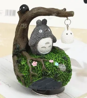 My Neighbor Totoro A Мой сосед Тоторо музыкальная шкатулка замок в небе Music Box вращающийся музыка колокол Смола украшения подарок на день рождения - Цвет: My Neighbor Totoro A