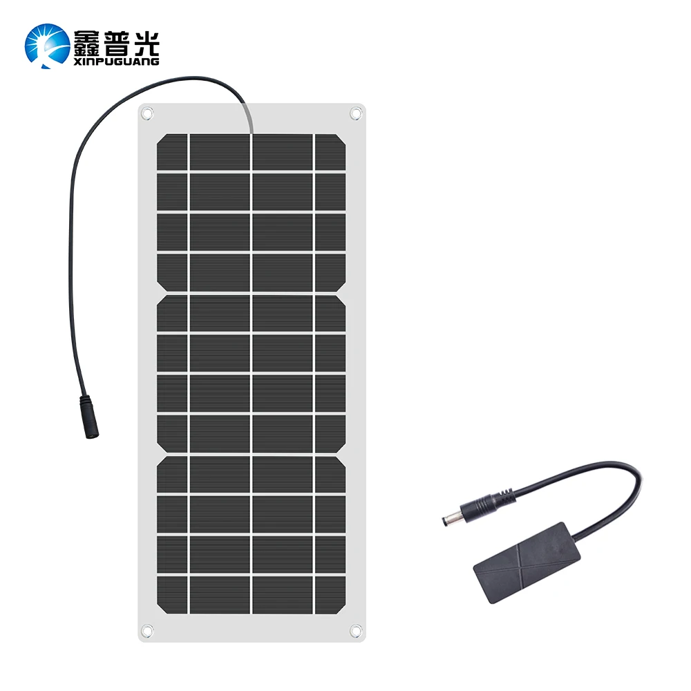 DC USB Xinpugaung гибкий Панели солнечные 10 Вт Водонепроницаемый Портативный зарядка от солнечной энергии 5V 1.6A USB Выход Мощность банка для телефона на открытом воздухе для зарядки - Цвет: DC USB