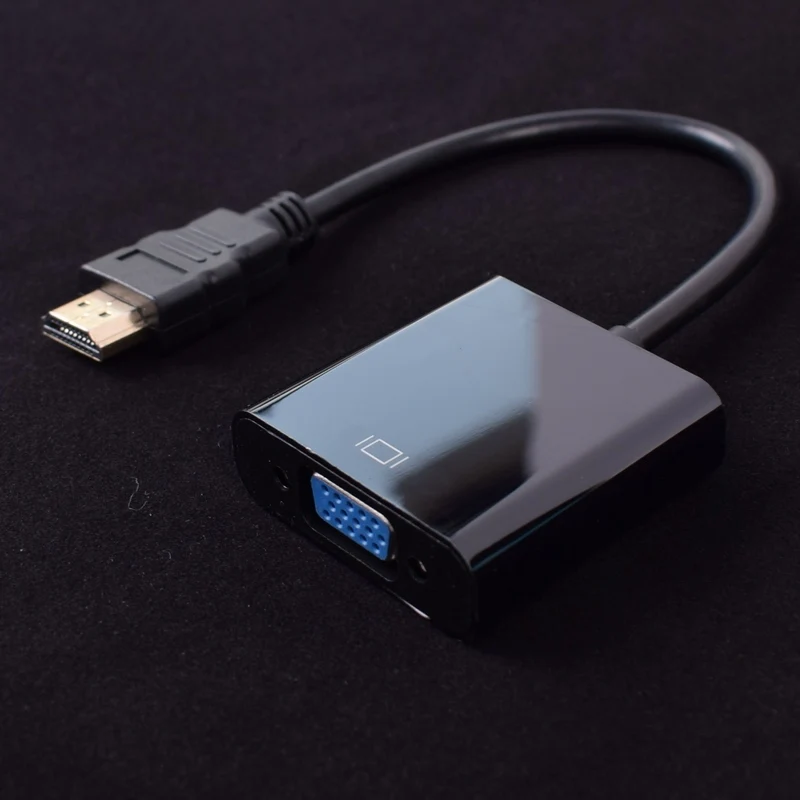 Конвертер HDMI в VGA кабель адаптера папа мама поддержка 1080P для ноутбук с HDTV TV Box PC| |