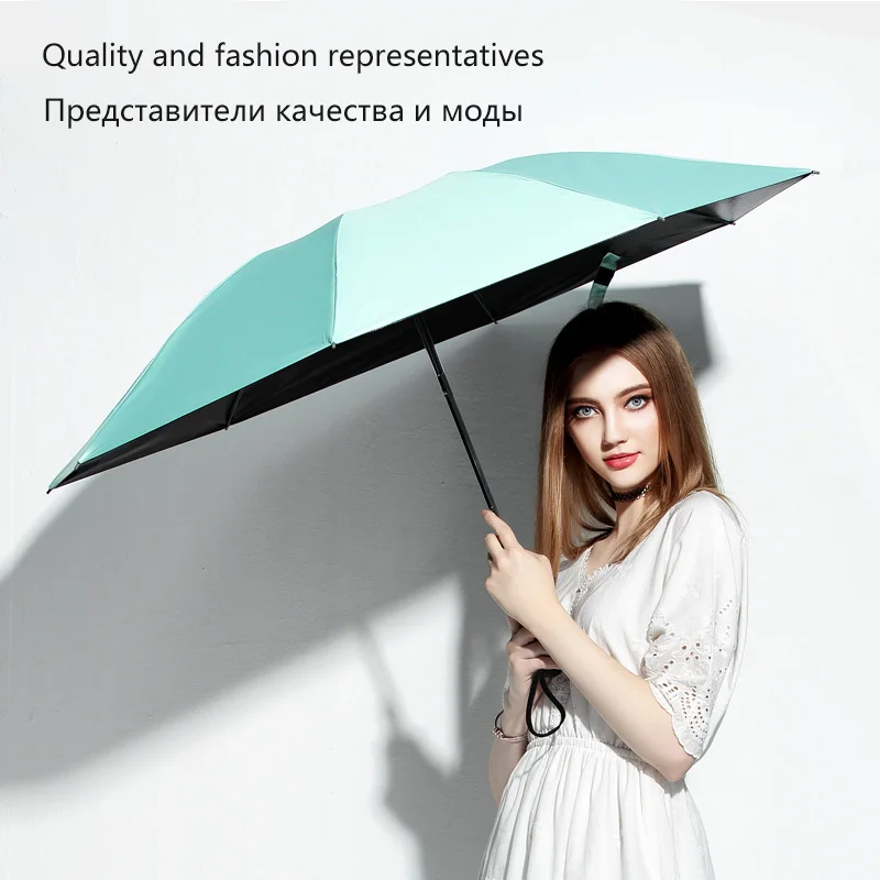 Зонт TOPX с черным покрытием для мужчин и женщин Модный складной автоматический