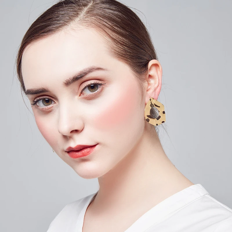 2018 New fashion jewelry brass big ear post Silver shiny Plate large irregular wave punk Hoop Earrings party For Women wholesale | Украшения
