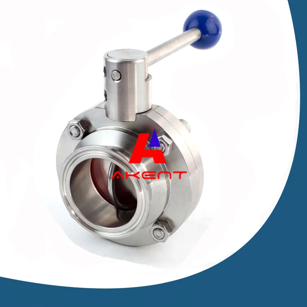 1.5 &quotСанитарно Нержавеющая сталь 304 бабочка Клапан tri clamp силиконовые
