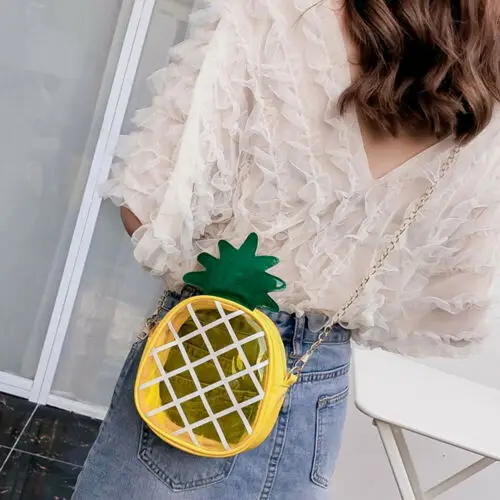 Женский плюшевый рюкзак сумка через плечо с рисунком ананаса для девушек 2019 |