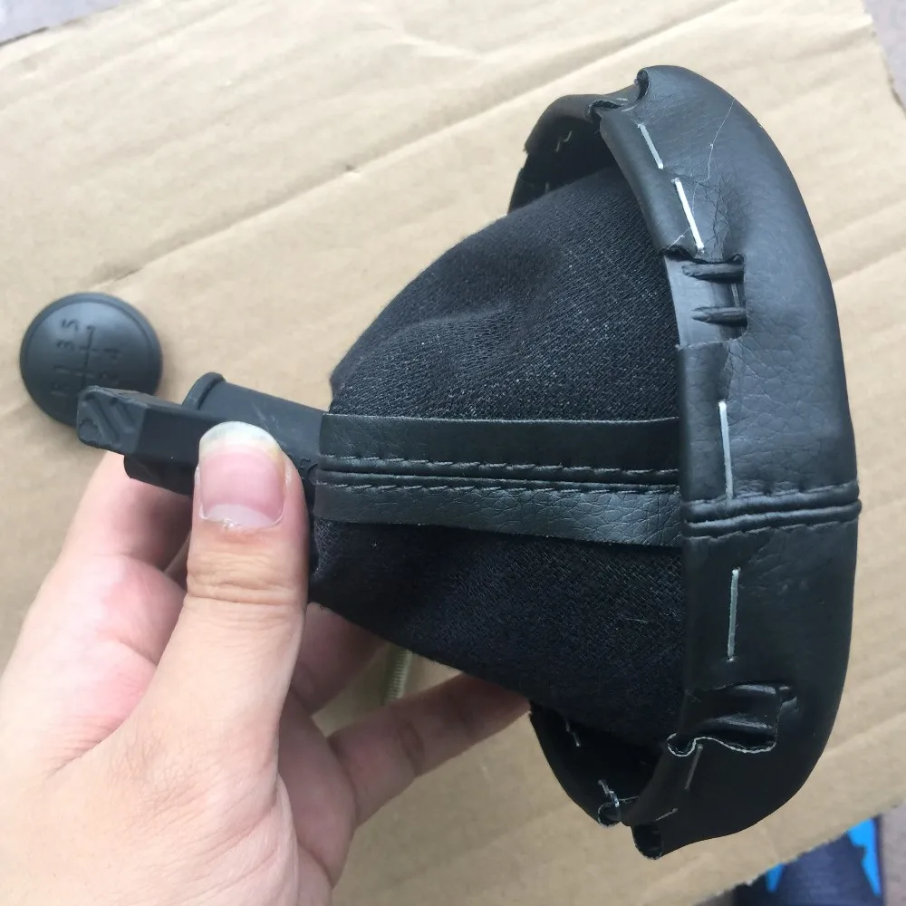 Толстый черный кожаный ботинок 5 передач ручка переключения рулевого механизма