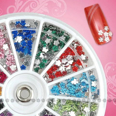 

5Pcs 12 MIX Color Different styles Nail Art Decorations GlitterRhinestones GEMS