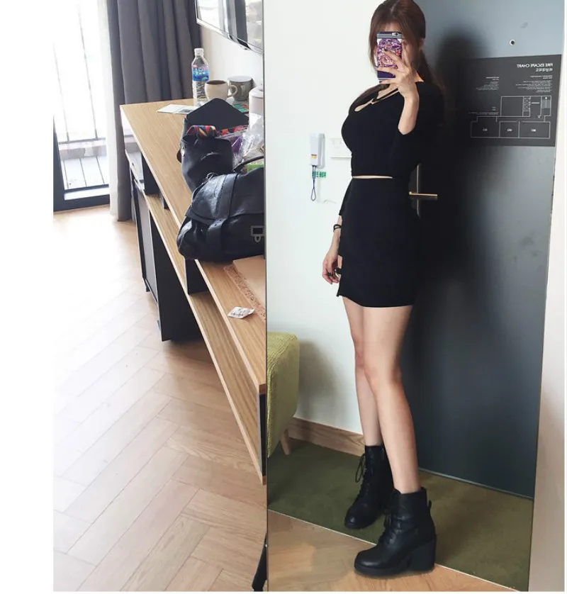 Индивидуальная стильная облегающая футболка с длинными рукавами и завышенной