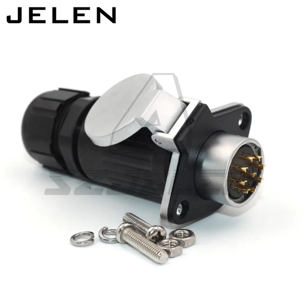 Водонепроницаемый авиационный 9-контактный разъем кабеля питания IP65 HE20