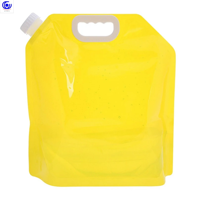 yellow Water Bag 5L/10L Складная портативная бутылка для воды чайник PE безвкусная безопасность автомобиля питьевой Перевозчик контейнер Открытый Кемпинг Туризм Пикник - Цвет: yellow Water Bag