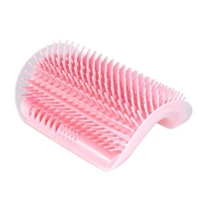 Pink Pet Cat кисточки самостоятельной уход за лошадьми инструмент щетка для вычесывания животных для товары кошек массаж волос линять отделка угловой гребень - Цвет: Pink
