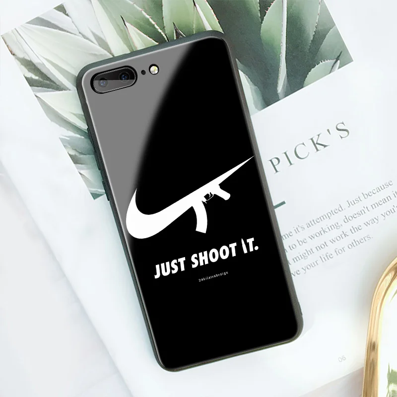 nike Индивидуальный DIY Печатный стеклянный жесткий чехол для телефона Xiaomi mi9 se mi8 se для Redmi note 7 6 5 K20 для samsung S10 чехол для пары - Color: nike