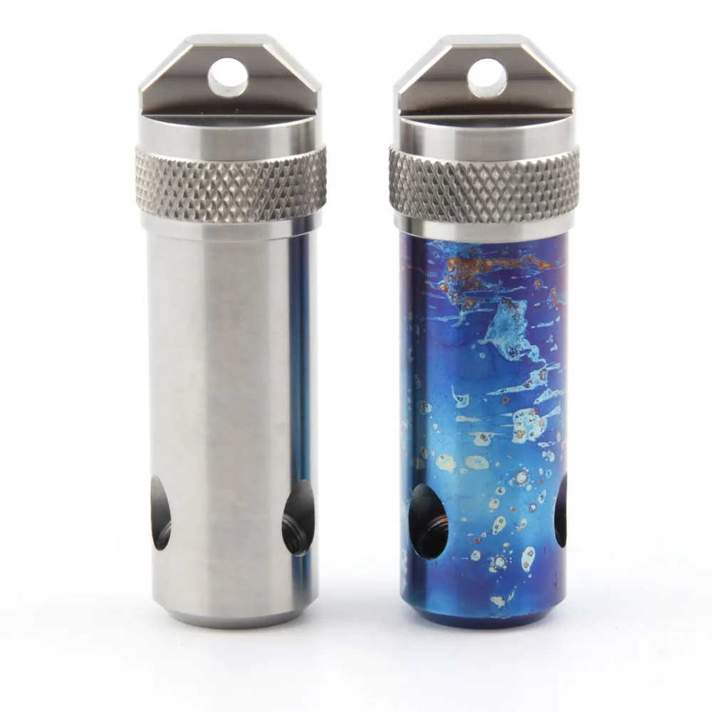 Titaner TI-FSH-04, титановый крюк, спасательная трава, якорь, EDC, водонепроницаемый контейнер, обработанный, чехол для таблеток