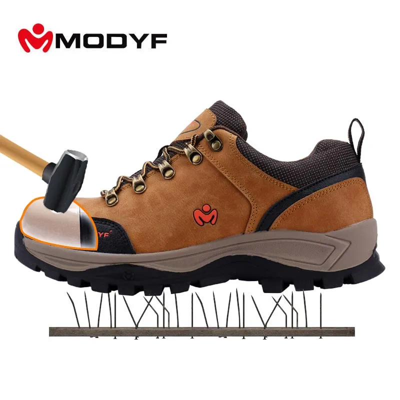 MODYF защитная Рабочая обувь для мужчин из стали в кепке Crashproof Boots Seed Mesh подкладка