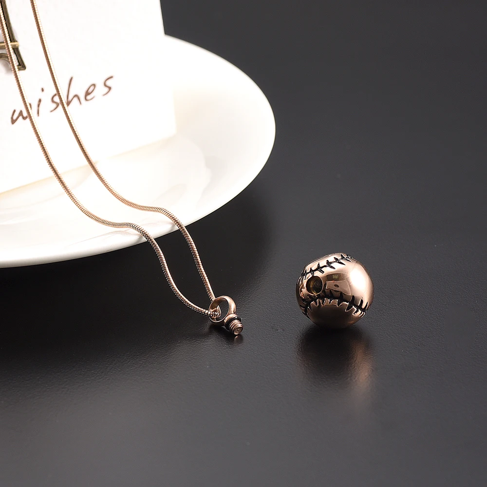 Похоронная урна серебряного золотого цвета с кулоном в виде шара памятная