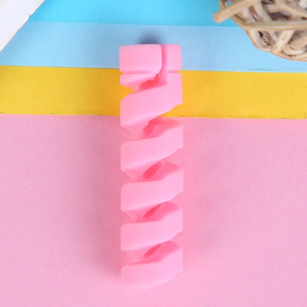 20 шт./компл. спиральная трубка зарядный кабель Защитная крышка USB зарядное