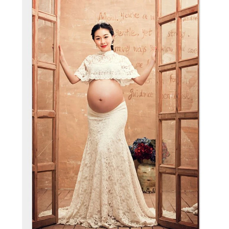 OkayMom платье для беременных для фотосессии элегантное белое кружевное платье макси для беременных реквизит для фотосессии длинное платье для беременных женщин