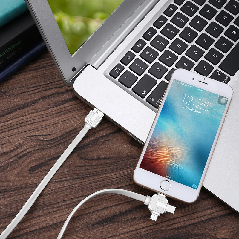 NOHON TPE 3 in 1 Lighting Charging&ampSync Data Cord For iPhone 7 8 6 Plus X Micro USB Type-C Fast Charge Xiaomi Charger Cables | Мобильные