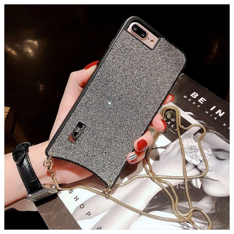Роскошный чехол через плечо с длинной цепочкой для iphone 11 pro MAX 6S 6 7 8 plus XR XS X милый