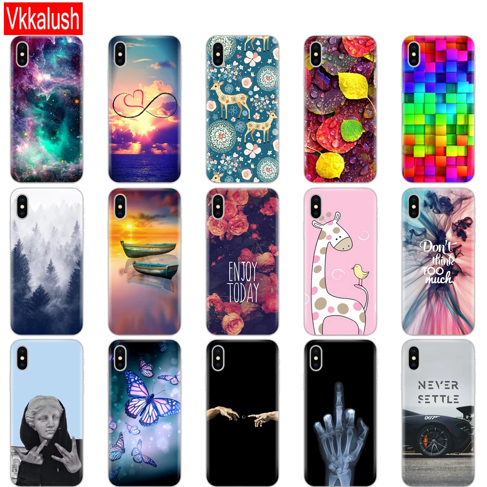 Мягкий силиконовый чехол для телефона iphone X XS XR xs max coque etui бампер задняя крышка
