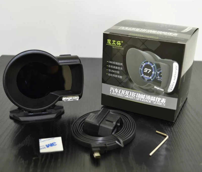 Профессиональный маг OBD2 F835 дисплей на голову Автомобильный цифровой датчик напряжения измеритель скорости температура воды сигнализация масло Авто F 835 OBD 2