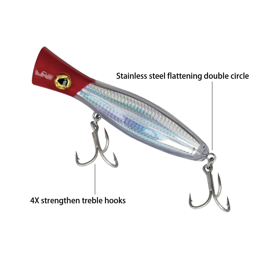 12cm 16.5cm Hard Lure Big Popper 6 Colors Top Water Fishing Lures Crankbait Minnow Swimming Crank Baits pesca | Спорт и развлечения