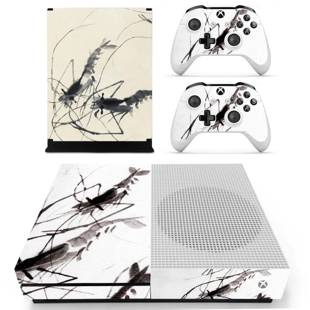 Китайская живопись виниловая кожа наклейки для XBOX One S консоли с двумя