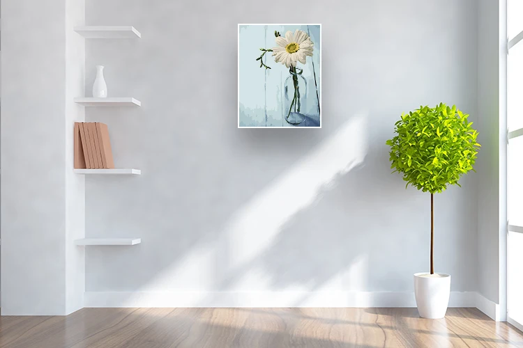 DIY Краска по номерам Цветок 40x50 см на холсте акриловая краска ручная краска ed искусство для спальни стены Свадебные украшения творческие наборы