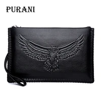 purani fashion men wallet genuine leather purses men long wallet purse vintage handy bag high capacity card holder man wallets