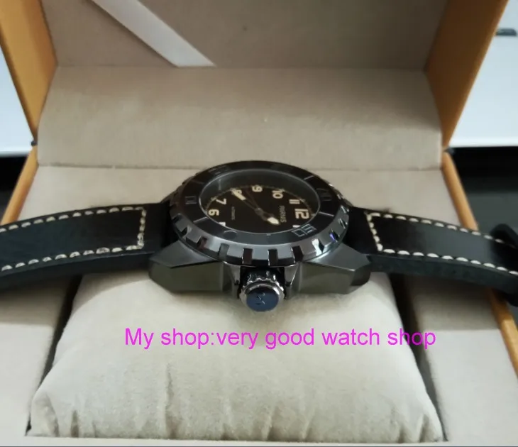 Часы мужские механические Parnis с автоподзаводом и сапфировым стеклом 44 мм 115|watches