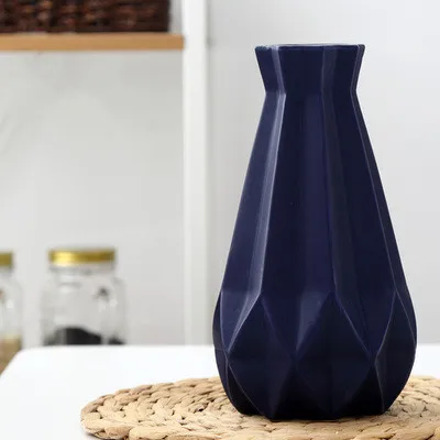 Big blue Креативная модная керамическая ваза, простая в скандинавском стиле, алмазная воодушевленная Складная ваза, сушеные цветы, ваза, украшения, цветок, домашний декор - Цвет: Big blue