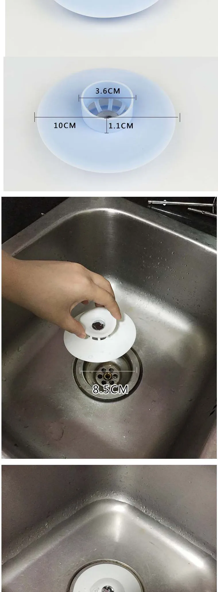 Rubber Circle Silicone Sink Strainer Filter Water Stopper Floor Drain Hair Bathtub Plug Bathroom Kitchen Cute Deodorant Stopper