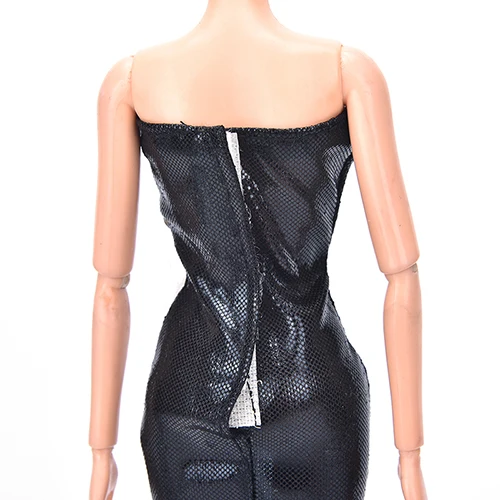 Платье для куклы ручной работы модное сексуальное черное платье с пайетками