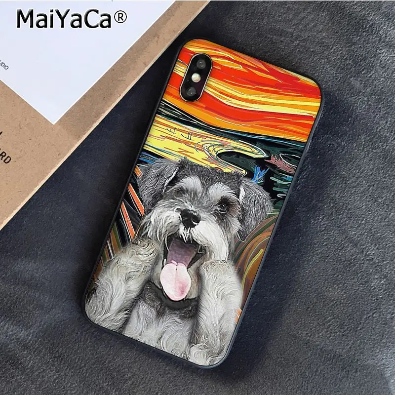 A15 Чехол MaiYaCa Schnauzer Puppy dog Art Для iphone 11 Pro 11Pro Max 5 5Sx 6 7 7plus 8 8Plus X XS MAX XR - Цвет: A15