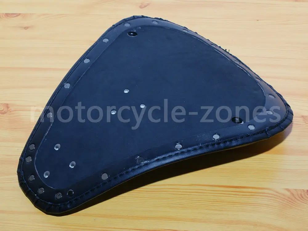 Мотоциклетное черное кожаное седло для соло с кронштейнами весна Harley Dyna Fatboy Sportster