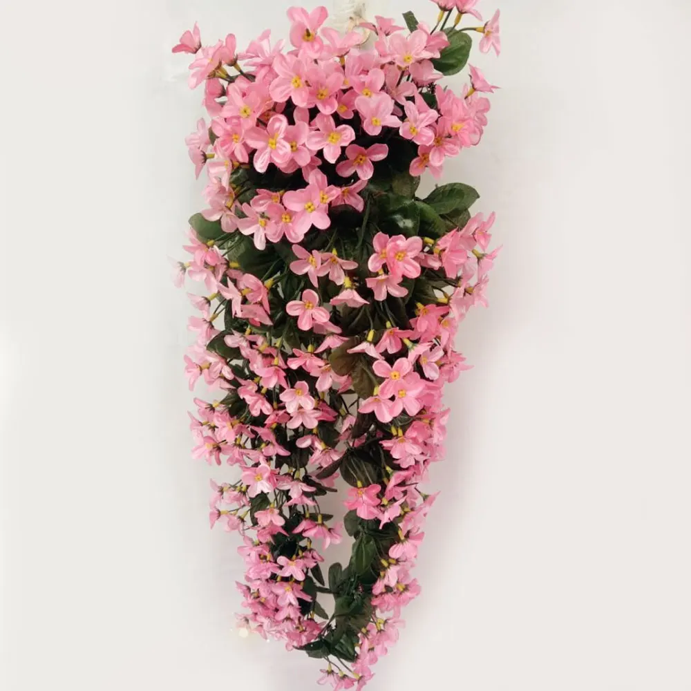 pink Шелк ткань Моделирование Фиолетовый цветок орхидеи лоза балкон офисные модные европейские украшения для свадебной вечеринки украшения Настенный декор - Цвет: pink