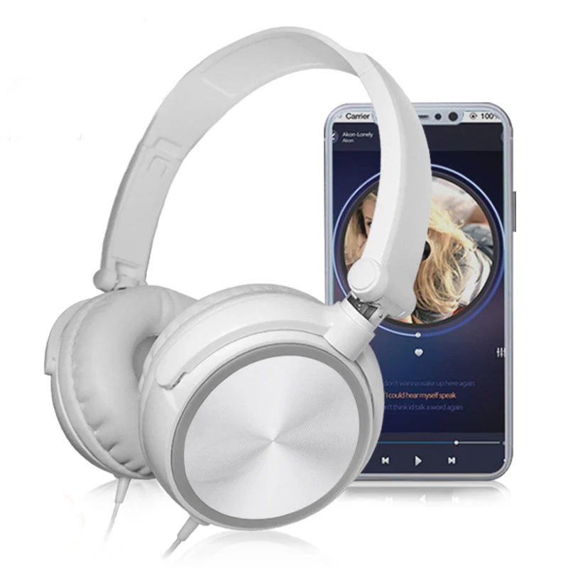 Новинка, проводные наушники с микрофоном, Накладные наушники, бас, hi-fi звук, музыка, стерео наушники для iPhone, Xiaomi, Sony, Huawei, PC
