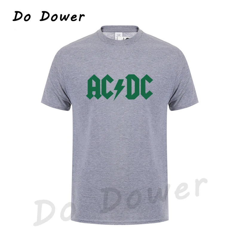 Gray 8 Новинка, Camisetas AC/DC Band Rock, Мужская футболка с графическим принтом Acdc, Повседневная футболка с круглым вырезом, хип-хоп, короткий рукав, хлопковый топ - Цвет: Gray 8